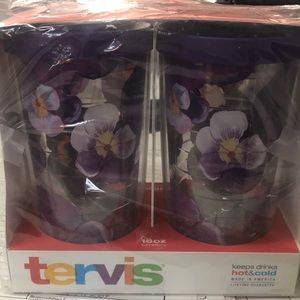 Travis 16 Oz Purple Pansy Set of 2